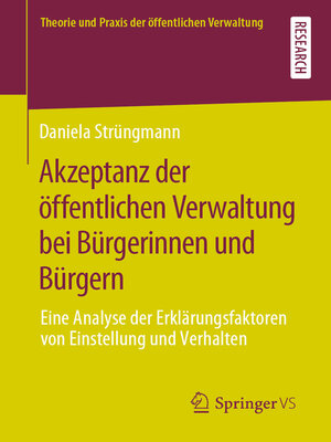 cover image of Akzeptanz der öffentlichen Verwaltung bei Bürgerinnen und Bürgern